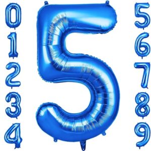 Pallone Foil Numero 36 cm Blu disponibile dallo 0 al 9