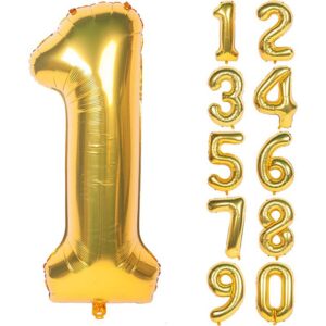 Pallone Foil Numero 36 cm Oro disponibile dallo 0 al 9