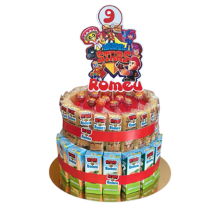 TORTA DI MERENDINE CON TOPPER PERSONALIZZATO BRAWL STARS