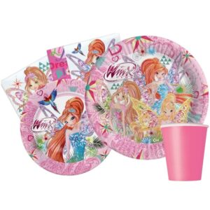 Winx Kit 16 Ospiti Coordinato TAVOLA Compleanno Bambini