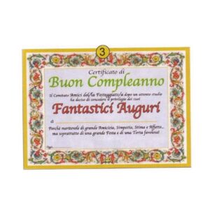 Biglietto auguri diploma con busta Cm. 23x30 - Buon Compleanno