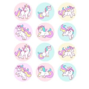 Cialda  su zucchero 12 impronte Unicorno
