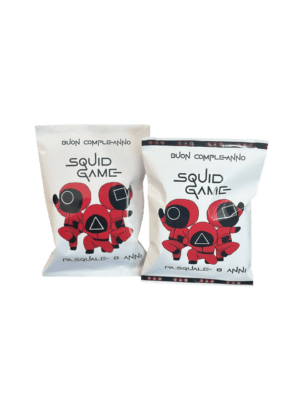 Squid Game Bustine di Patatine  Personalizzabili 10 pz