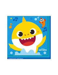 16 Tovaglioli Baby Shark