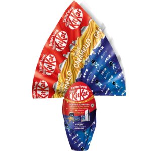 KITKAT Uovo di Pasqua 2025 Cioccolato al Latte al Caramello con Sorpresa e 1 KitKat Bunny 240g