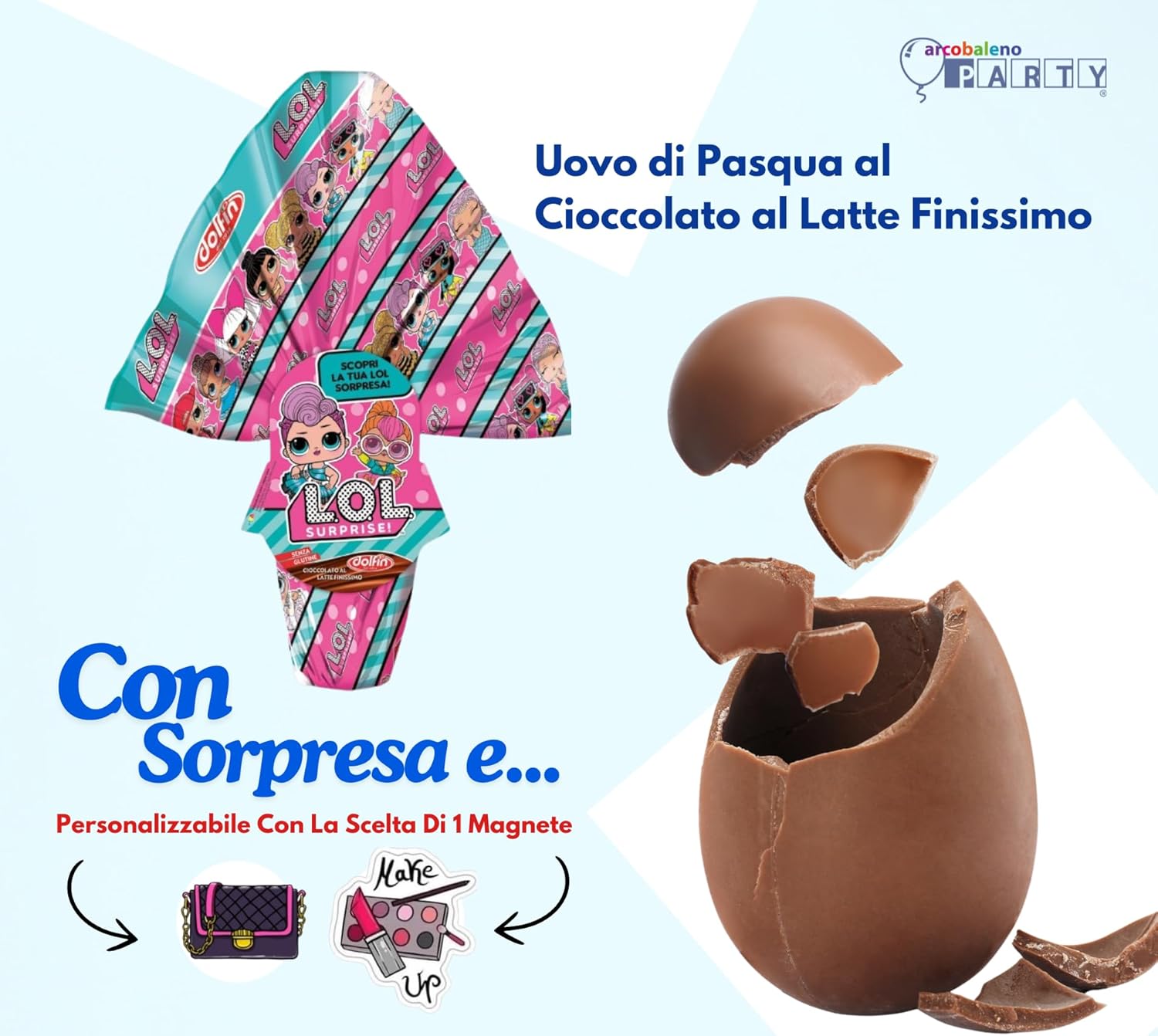 Lol Surpise Uovo di Pasqua gr 220 Cioccolato al latte versione a scelta - immagine 3
