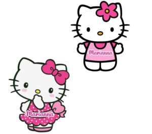 Sagome in Polistirolo Hello Kitty con nome Personalizzato modello a scelta