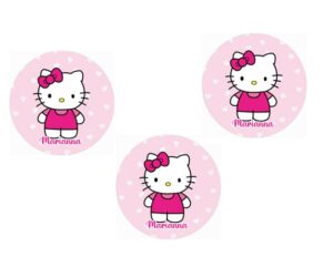 Hello Kitty Bollini Adesivi Personalizzabili pz 40