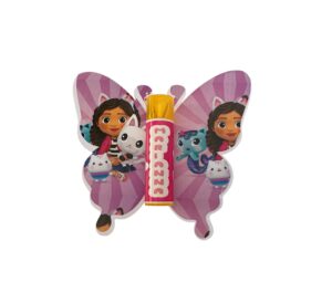 10 Lipstickcon nome  personalizzato con Farfalla in cartoncino sagomato gadget di fine festa