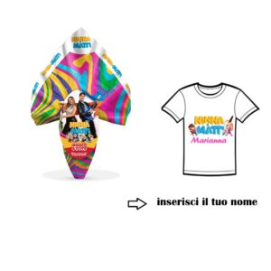 Kit Uovo di Pasqua Ninna e Matti con T-shirt Personalizzata