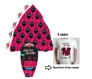 Kit Uovo di Pasqua Squid Game gr 240con T shirt Personalizzata