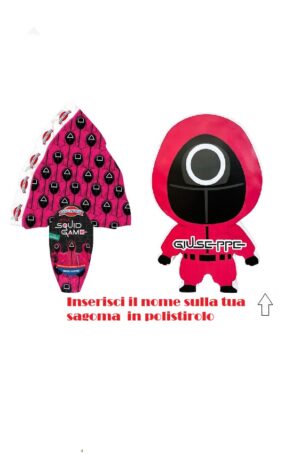 Uovo di Pasqua Squid game con Sagoma in Polistirolo con Stampa Frontale  personalizzata modello a scelta