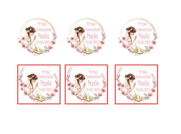 30 Tag Bomboniere Comunione Femminuccia Personalizzabili Modello a scelta