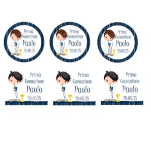 30 Tag Bomboniere Comunione Maschietto Personalizzabili Modello a scelta