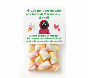 10 Sweet Game Party Pack personalizzato tema Squid Game