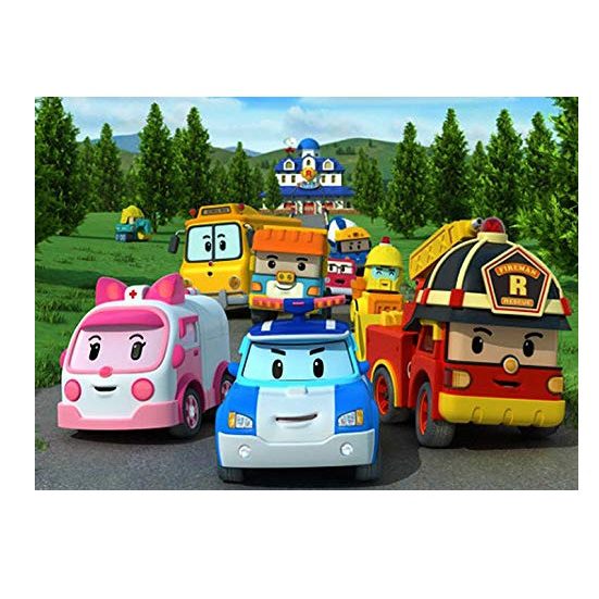 Cialda per torte su ostia RoboCar Poli Rettangolare Personalizzabile