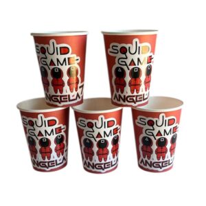 Squid Game 12 Bicchieri con Adesivo Personalizzabile