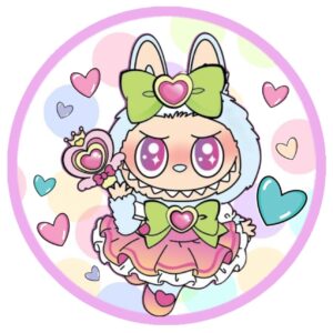 Cialda per torte su zucchero Labubu Personalizzabile