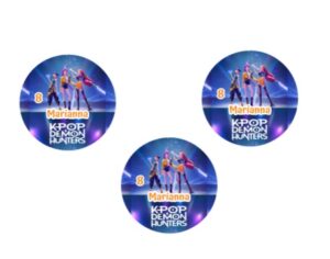 Kpop Demon Hunters Bollini Adesivi Personalizzabili kit da pz 40