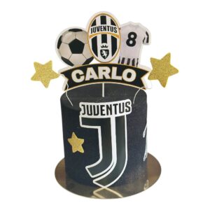 Torta Scenografica Juventus con Cake topper personalizzato calcio