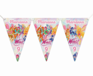 Winx  Festone Bandierina  Personalizzabile