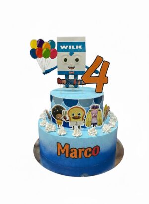 Barbiere Pasticciere Torta Scenografica con Cake Topper Perosnalizzato