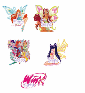 Winx Magneti  Personalizzabili con Nome ed età Kit da Pz 10