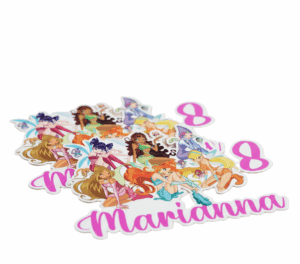 Winx Adesivi  Sagomati Personalizzabili pz12