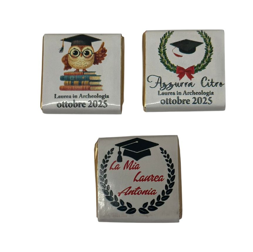 Cioccolatino di Cortesia Laurea Segnaposto Personalizzato