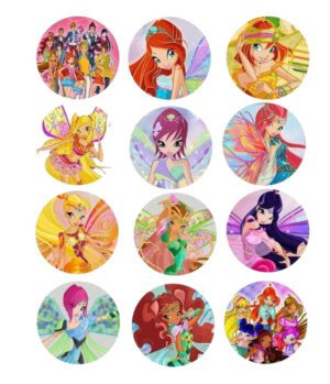 Cialda su Zucchero Winx 12 impronte per biscotti cupcakes