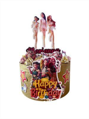 Kpop Demon Hunters Torta Scenografica Con Topper Personalizzato