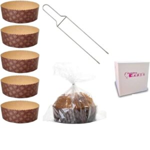 Kit Stampo Panettone Basso con Spillone e Buste in polipropilene