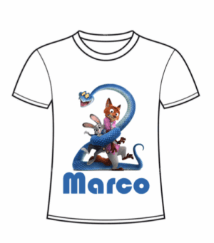 Zootropolis Tshirt Mezza Manica  Personalizzabile