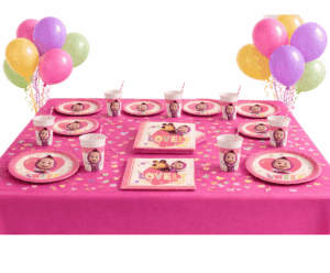 Masha e Orso nuovo Coordinato tavola Kit 16 ospiti con Tovaglia