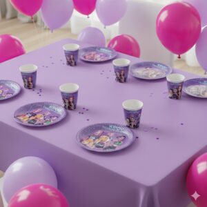 Kpop Demon Hunters  Coordinato  tavola Kit 16 ospiti con Tovaglia