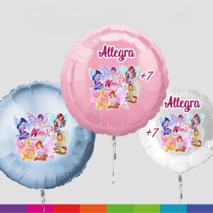 Palloncino in Mylar Foil Winx Personalizzato