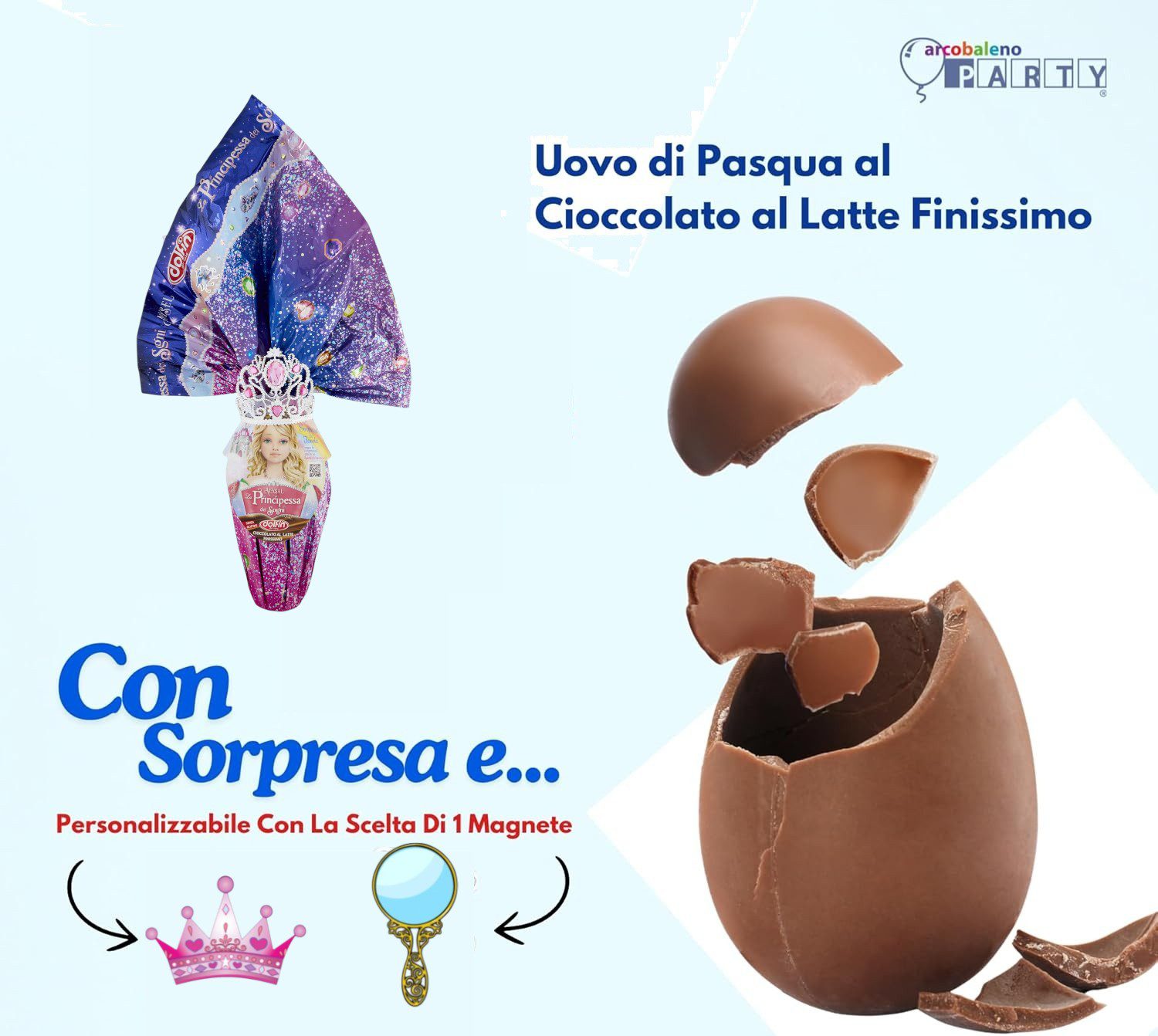 Principessa Alysel Uovo di Pasqua gr 320 con Corona Versione a scelta - immagine 2