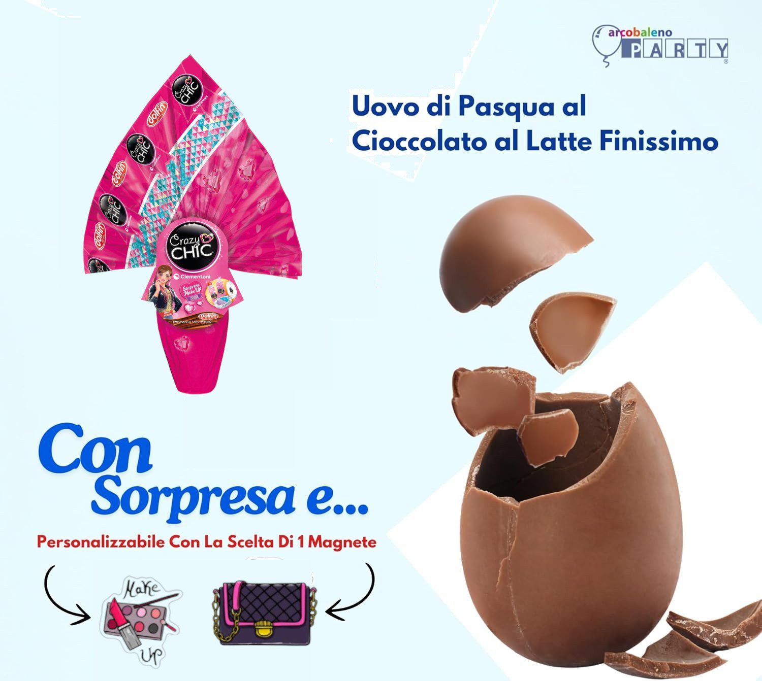 Crazy Chic Uovo di Pasqua gr 220 Cioccolato al latte versione a scelta - immagine 3