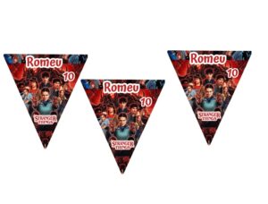 Stranger Things Festone Bandierina  Personalizzabile