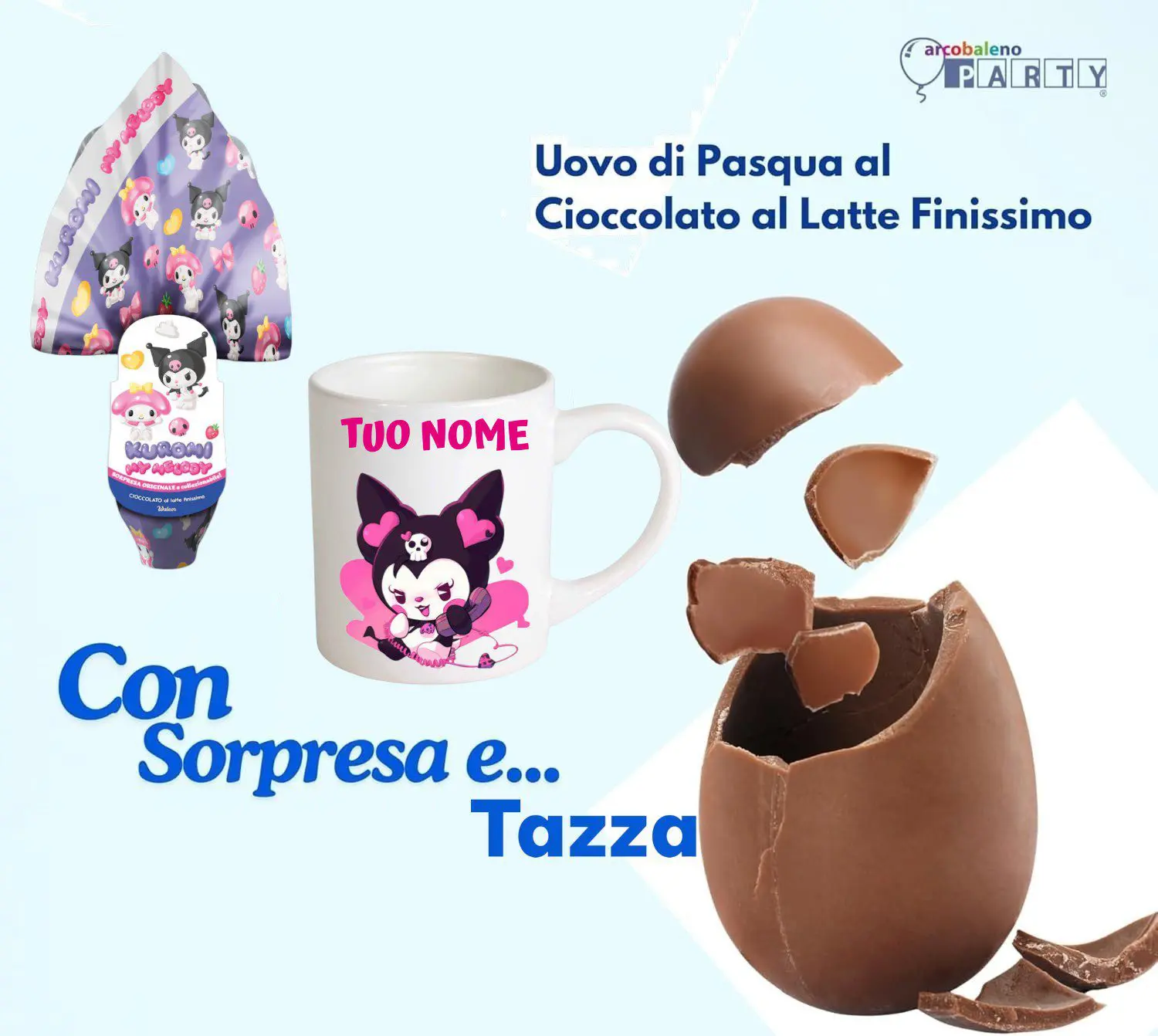 Kuromi Uovo di Pasqua gr 150 versione a scelta - immagine 2