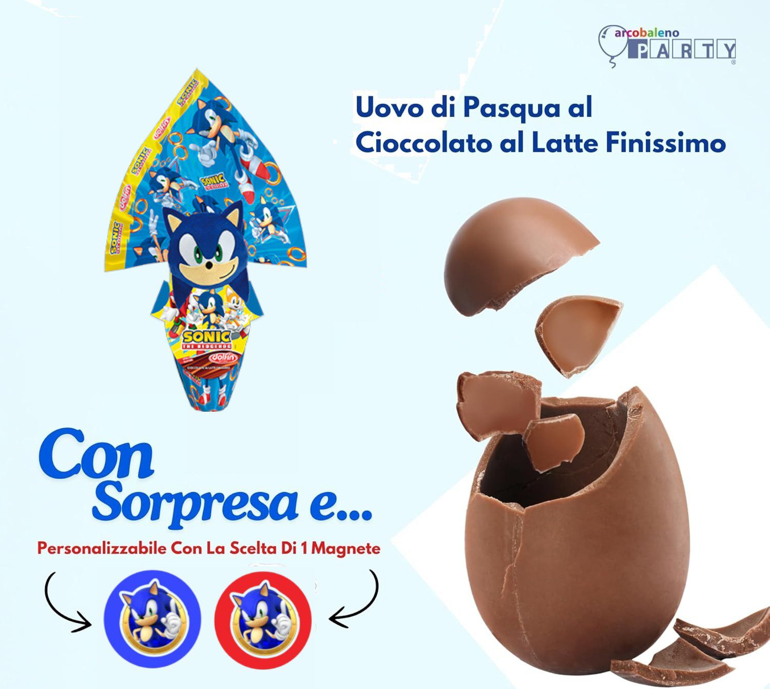 Sonic Uovo di Pasqua gr 320 Con Sorpresa Esterna versione a scelta - immagine 2