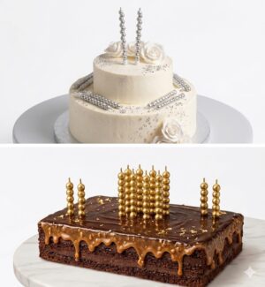 8 Candeline Bubble Disponibili Oro e Argento